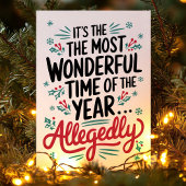 最もおもしろい素晴らしい時間の申し立てはクリスマス シーズンカード