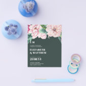 最もお得なウェディング フライヤー ピンクの花 ガーリー (シングル)