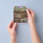 最もお得なウェディング フライヤー 紫の花 (手)