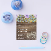 最もお得なウェディング フライヤー 紫の花 (シングル)