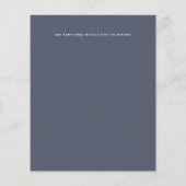 最もお手頃な価格のダスティーブルーの写真付きSave the Date チラシ (裏面)