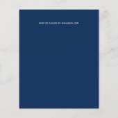 最もお手頃な価格のバーガンディーブルーの花の結婚式 チラシ (裏面)