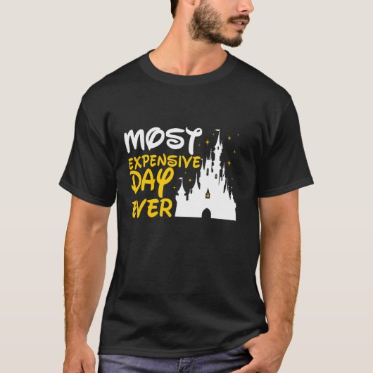最もお金を使った日、バカンスモードのおもしろTシャツ Tシャツ (正面)