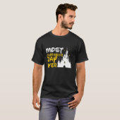 最もお金を使った日、バカンスモードのおもしろTシャツ Tシャツ (正面フル)