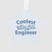 最もかっこいいエンジニアの氷 オーナメント (裏面)
