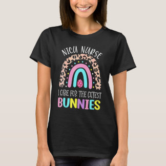 最もかわいいウサギのためのNICU看護師 虹 Tシャツ