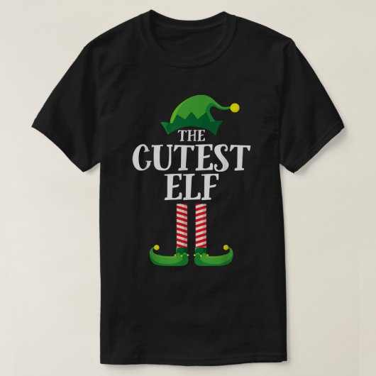最もかわいいエルフのクリスマスホリデーデザイン Tシャツ (デザイン正面)