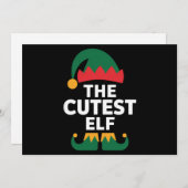 最もかわいいエルフの家族のクリスマスのコーディネート シーズンカード (正面/裏面)