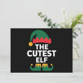 最もかわいいエルフの家族のクリスマスのコーディネート シーズンカード (スタンド正面)