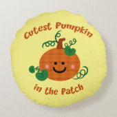 最もかわいいカボチャ ラウンドクッション (裏面)