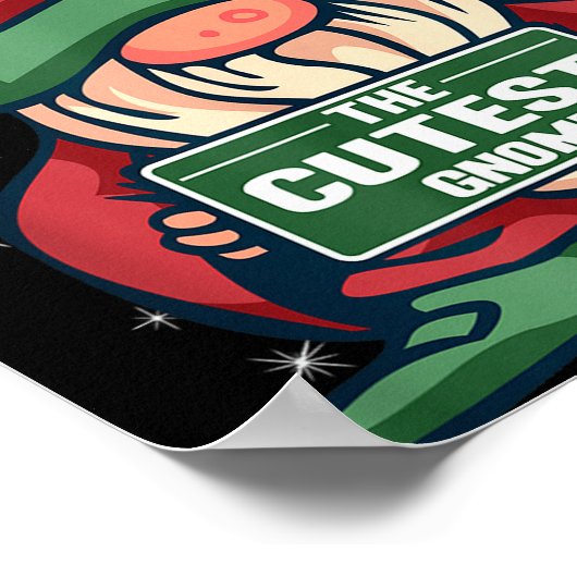 最もかわいいノームクリスマスエルフ家族お揃いのクリスマス ポスター (角)