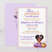 最もかわいいパッチのカボチャの赤ちゃんシャワー招待状 招待状 (正面/裏面)