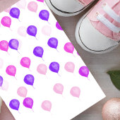 最もかわいいピンクとパープルの風船のベイビーシャワー招待状 招待状