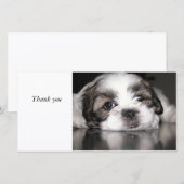 最もかわいい子犬、ありがとう サンキューカード (正面/裏面)