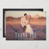 最もかわいい感謝は結婚する|写真カード感謝していしています サンキューカード (正面/裏面)