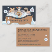最もかわいい犬 猫 スパ シッター グルーミング ペットケア 入浴 名刺 (正面/裏面)