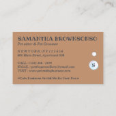 最もかわいい犬 猫 スパ シッター グルーミング ペットケア 入浴 名刺 (裏面)