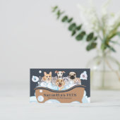 最もかわいい犬 猫 スパ シッター グルーミング ペットケア 入浴 名刺 (スタンド正面)