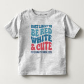 最もかわいい赤と白のカスタムデザイン トドラーTシャツ (正面)