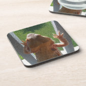 最もかわいい髭があるドラゴンの写真のプリント コースター (左側)