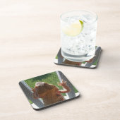 最もかわいい髭があるドラゴンの写真のプリント コースター (右側)