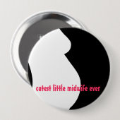 最もかわいく小さい助産婦 缶バッジ (正面&裏面)