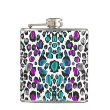 最もかわいらしいすみれ色のティール（緑がかった色）のヒョウのフラスコ