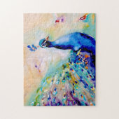 "最もかわいらしいはだれか"。 孔雀およびハチドリ ジグソーパズル (縦)