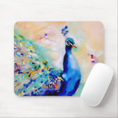 "最もかわいらしいはだれか"。 孔雀およびハチドリ マウスパッド (マウス)