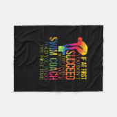 最もし初は泳ぎのコーチに挑戦しない フリースブランケット (正面(横))