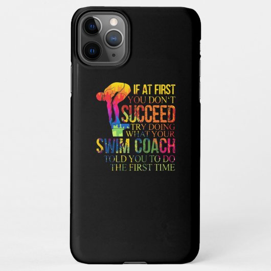 最もし初は泳ぎのコーチに挑戦しない iPhoneケース (裏面)
