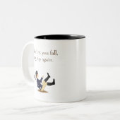 「最もし初は秋、もう一度やってみて」 馬術家 ツートーンマグカップ (正面左)