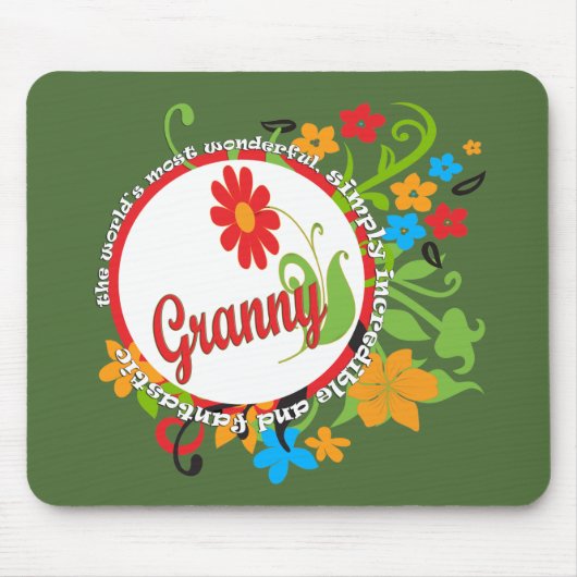 最もすばらしい単に信じられないく素晴らしいおばあさん マウスパッド (正面)