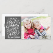 最もすばらしい時間手の教養がある黒板 シーズンカード (正面/裏面)