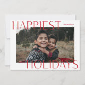最もはっきりした幸せな休日の写真カード シーズンカード (正面)