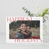 最もはっきりした幸せな休日の写真カード シーズンカード (スタンド正面)