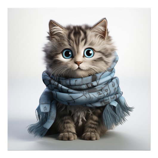 最もふわふわなタビー・キャットのトミー フォトプリント            (正面)