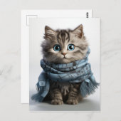 最もふわふわなタビー・キャットのトミー ポストカード (正面/裏面)