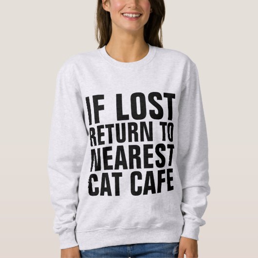最ももし近い猫のカフェTシャツに戻る スウェットシャツ (正面)
