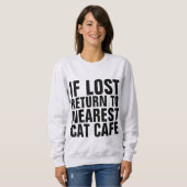 最ももし近い猫のカフェTシャツに戻る スウェットシャツ (正面フル)