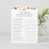 最もよく花嫁を知るワイルドフラワー デジタル 招待状 (スタンド正面)