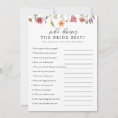 最もよく花嫁を知る ワイルドフラワー デジタル 招待状 (正面)