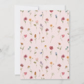 最もよく花嫁を知る ワイルドフラワー デジタル 招待状 (裏面)