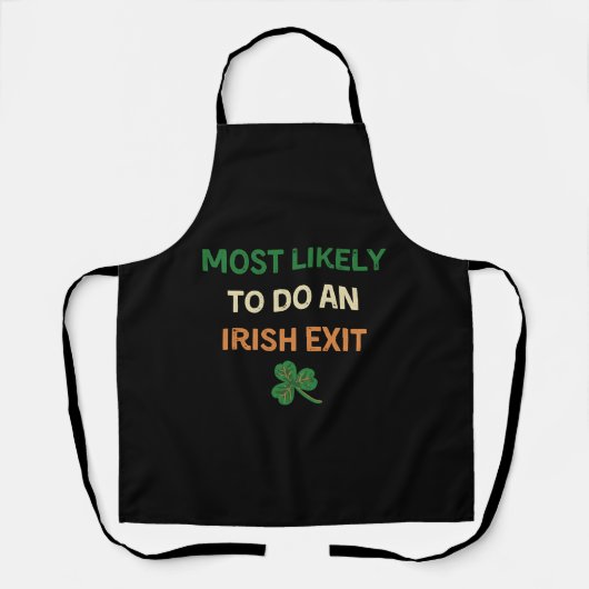 最もアイルランドの出口St patricksを行う可能性がおもしろい高い エプロン (正面)