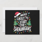 最もイタズラを始める可能性が高い ファミリー クリスマス Xmas (正面)