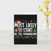 最もイタズラを始める可能性が高い 面白い家族 カード (黄色い花)