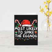 最もエッグノッグをスパイクしそうな家族のクリスマスプレゼント カード (黄色い花)