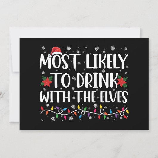 最もエルフと一緒に飲みそうな人 エルフ飲み 招待状 (正面)