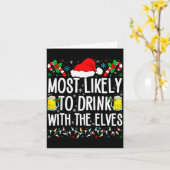 最もエルフと一緒に飲みそうな人 エルフ 面白 カード (黄色い花)