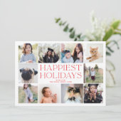 最もエレガント幸せな休日シック10写真新年 シーズンカード (スタンド正面)